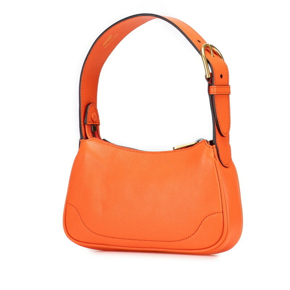 Gucci GG Marmont Aphrodite Handbag Hobo Shoulder Bag Orange Leather - Picture 2 of 9